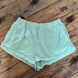 Mint Green Casual Shorts